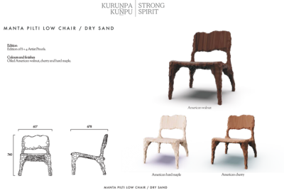 Trent Jansen Manta Pilti Low Chair Dry Sand in collaboration with Tanya Singer 2023
