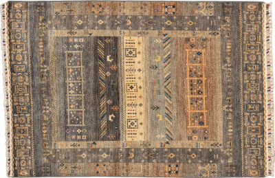 Tribal Rug with Gabbeh Elements