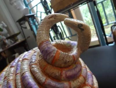 Tribal Style Clay Bust Sculpture