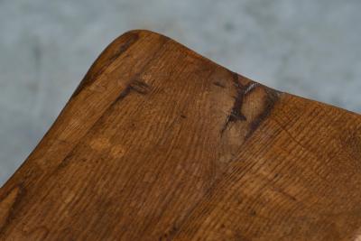 Tripod Stool in Solid Oak France 1950s