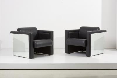 Trix Robert Haussmann Pair of 1980s Trix Robert Haussmann for Knoll Lounge Chairs Germany