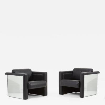 Trix Robert Haussmann Pair of 1980s Trix Robert Haussmann for Knoll Lounge Chairs Germany