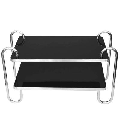 Troy Sunshade Co Original Streamline Art Deco Chrome Coffee or Side Table by Troy