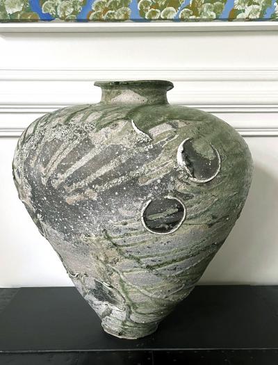Tsujimura Yui Massive Ceramic Jar Tsubo by Japanese Potter Tsujimura Yui