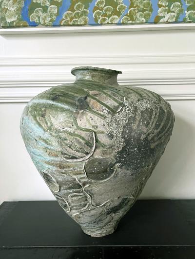 Tsujimura Yui Massive Ceramic Jar Tsubo by Japanese Potter Tsujimura Yui
