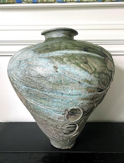 Tsujimura Yui Massive Ceramic Jar Tsubo by Japanese Potter Tsujimura Yui