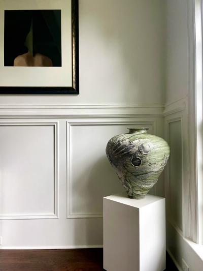 Tsujimura Yui Massive Ceramic Jar Tsubo by Japanese Potter Tsujimura Yui