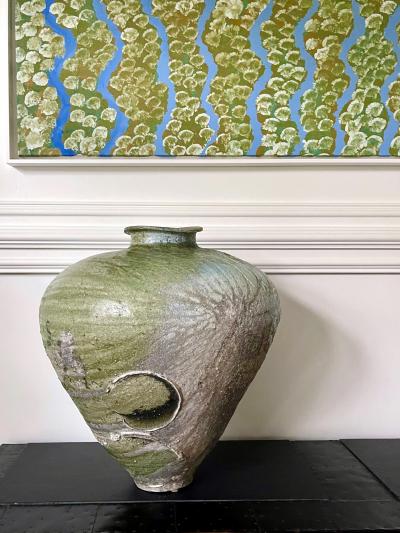 Tsujimura Yui Massive Ceramic Jar Tsubo by Japanese Potter Tsujimura Yui