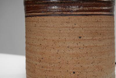 Tue Poulsen Large Glazed Stoneware Table Lamp by Tue Poulsen Denmark ca 1950s