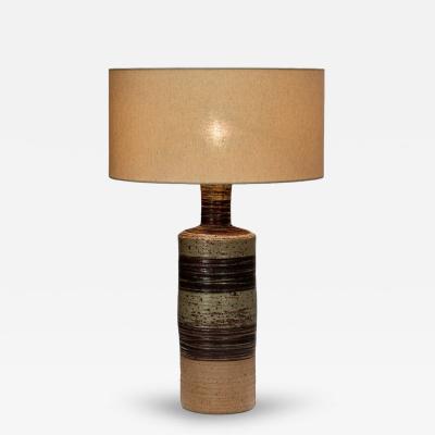 Tue Poulsen Large Glazed Stoneware Table Lamp by Tue Poulsen Denmark ca 1950s