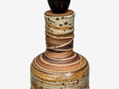Tue Poulsen Tue Poulsen Table Lamp Beige Stoneware Denmark 1950s