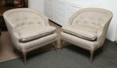 Tufted Chit Chat Armchairs in Linen Colors