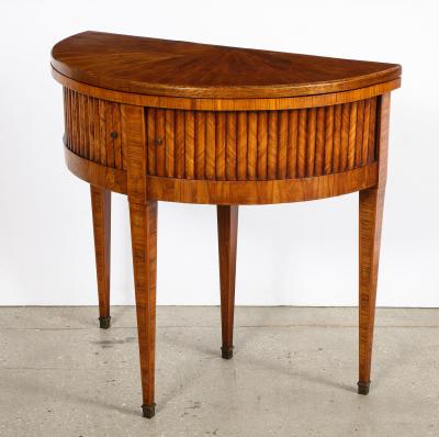 Tulip Wood Demilune Game Table