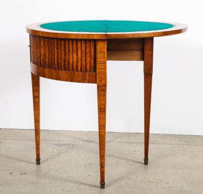 Tulip Wood Demilune Game Table