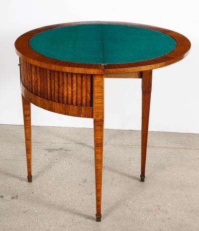 Tulip Wood Demilune Game Table