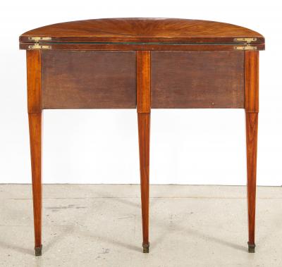 Tulip Wood Demilune Game Table