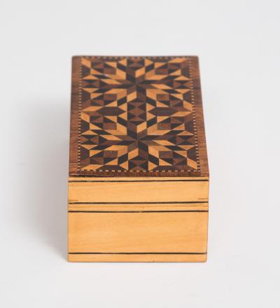 Tunbridge Ware Satinwood Jewelry Box