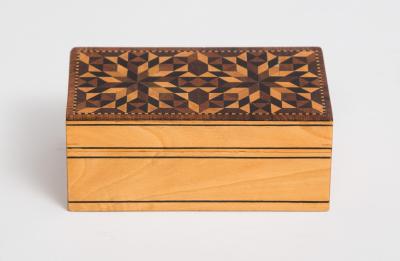 Tunbridge Ware Satinwood Jewelry Box