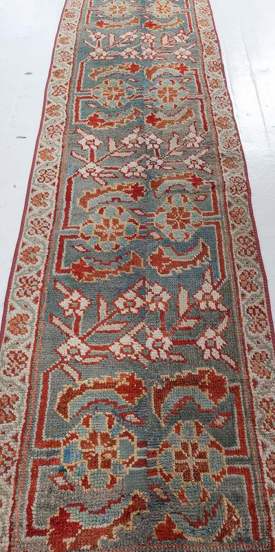 Turkish Oushak Fragment Runner