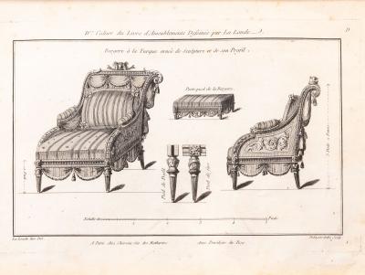 Turkish Style Bergere Armchair 1780 96 Reproduction Print C 2005