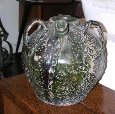 Turn of Century Walnut Oil Vessel
