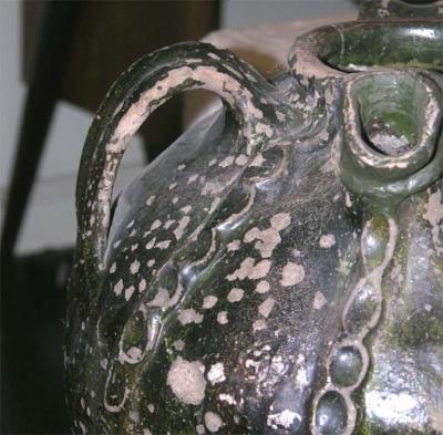 Turn of Century Walnut Oil Vessel