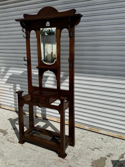 Turn of the Century Arts and Crafts Oak Umbrella Stand