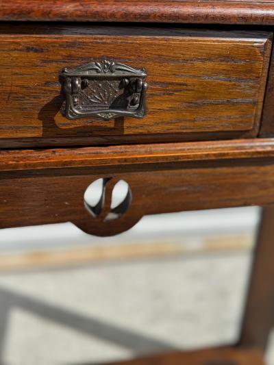 Turn of the Century Arts and Crafts Oak Umbrella Stand