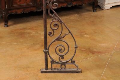 Turn of the Century French Iron and Glass Lantern Wired for the USA