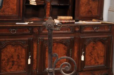 Turn of the Century French Iron and Glass Lantern Wired for the USA