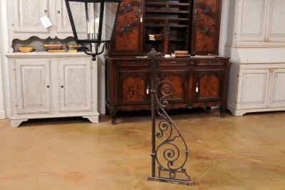 Turn of the Century French Iron and Glass Lantern Wired for the USA