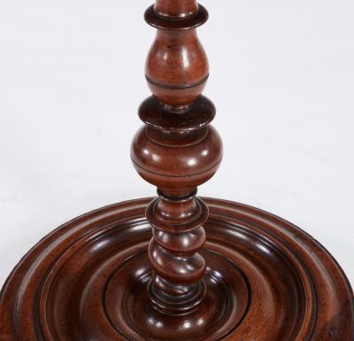 Turned and Dished Mahogany Lamp Table