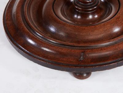 Turned and Dished Mahogany Lamp Table