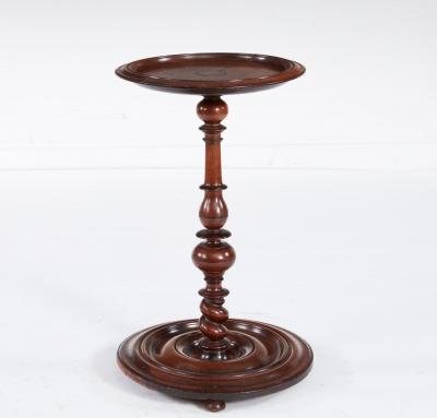 Turned and Dished Mahogany Lamp Table