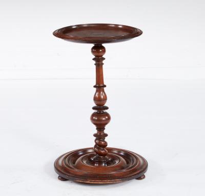 Turned and Dished Mahogany Lamp Table