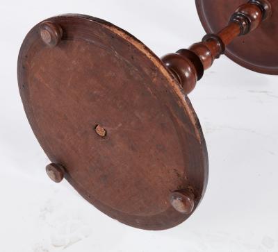 Turned and Dished Mahogany Lamp Table