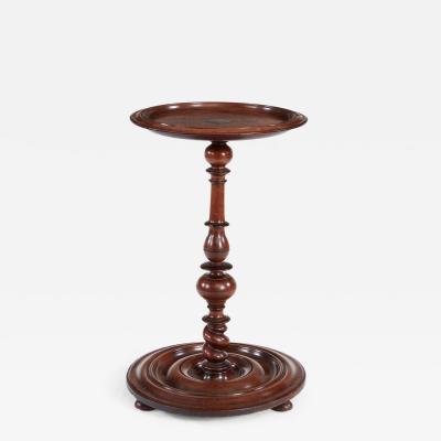 Turned and Dished Mahogany Lamp Table