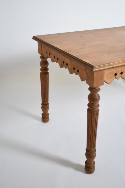 Turned oak rustic console table XIXth c 