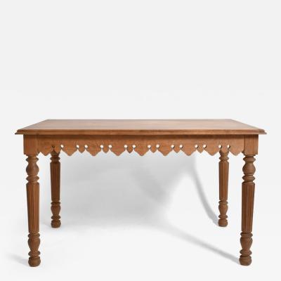 Turned oak rustic console table XIXth c 