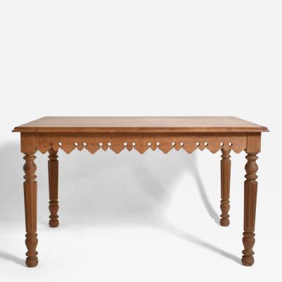 Turned oak rustic console table XIXth c 