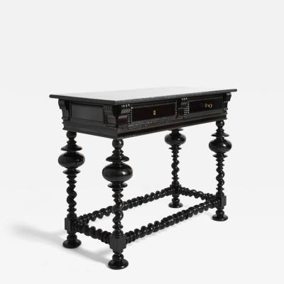 Turned wood dark rosewood table XIXth c 