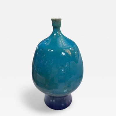 Turquoise Glazed Ceramic Vase