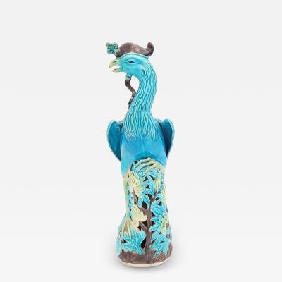 Turquoise Glazed Porcelain Phoenix China circa 1920