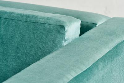 Turquoise Postmodern Cubic Settee 1970
