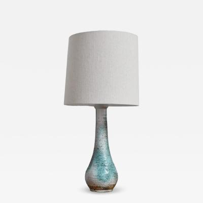 Turquoise and white lamp France 1960s 