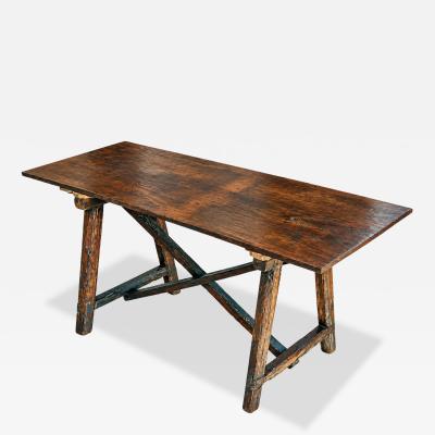 Tuscan Trestle Table Circa 1850