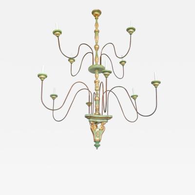Tuscan Two Tier Painted Chandelier