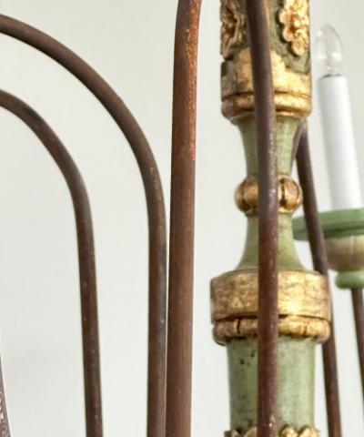 Tuscan Two Tier Painted Chandelier