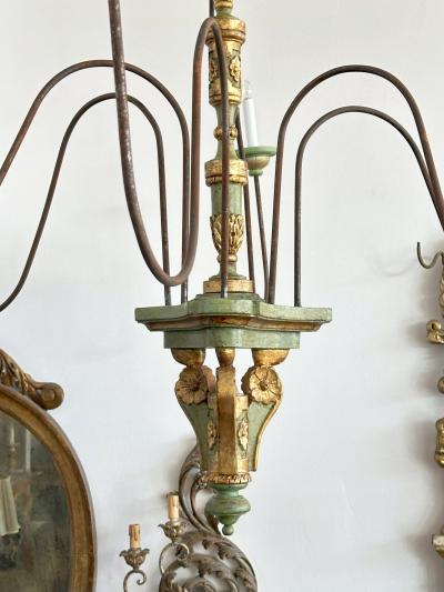 Tuscan Two Tier Painted Chandelier