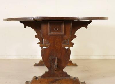 Tuscan Walnut drop leaf Center table circa 1850